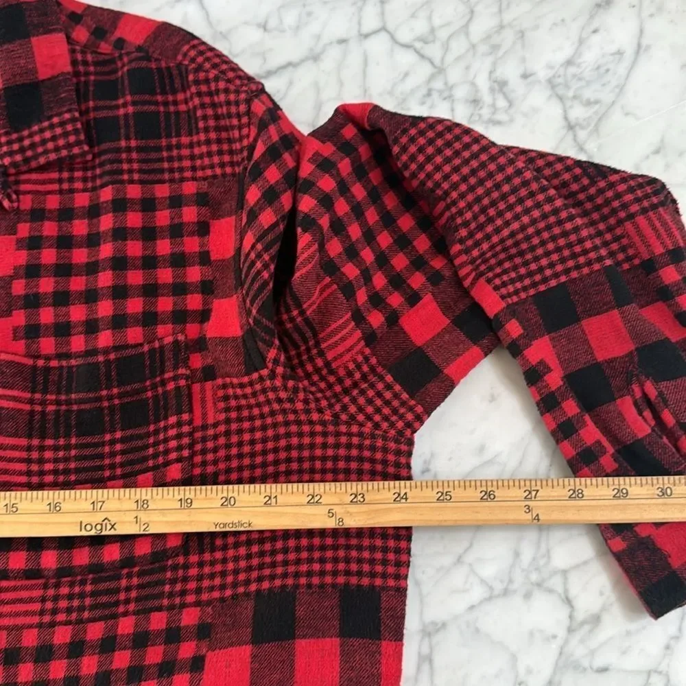 All Saints Brucker Plaid Shirt Jacket Mens XL